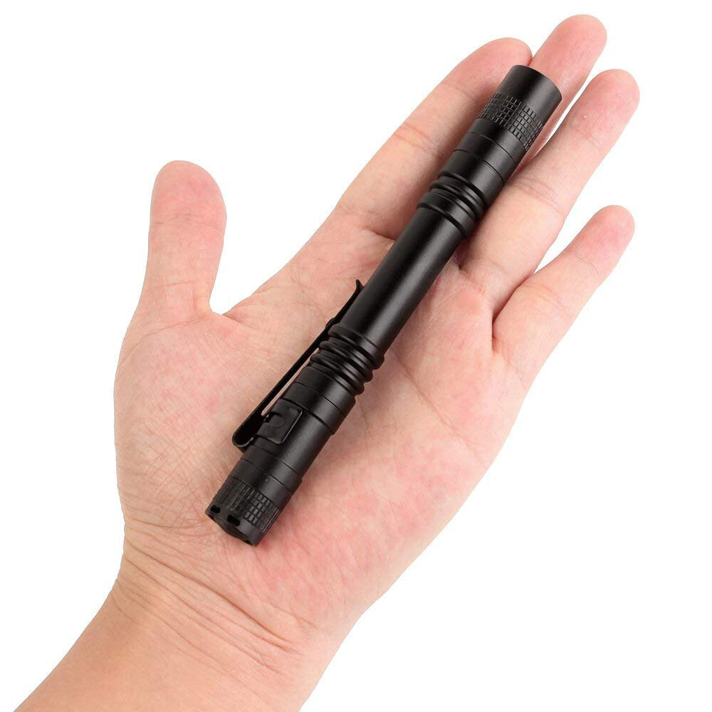 Mini LED Flashlight Pen Clip Set - Portable Waterproof Torch 5 Pack