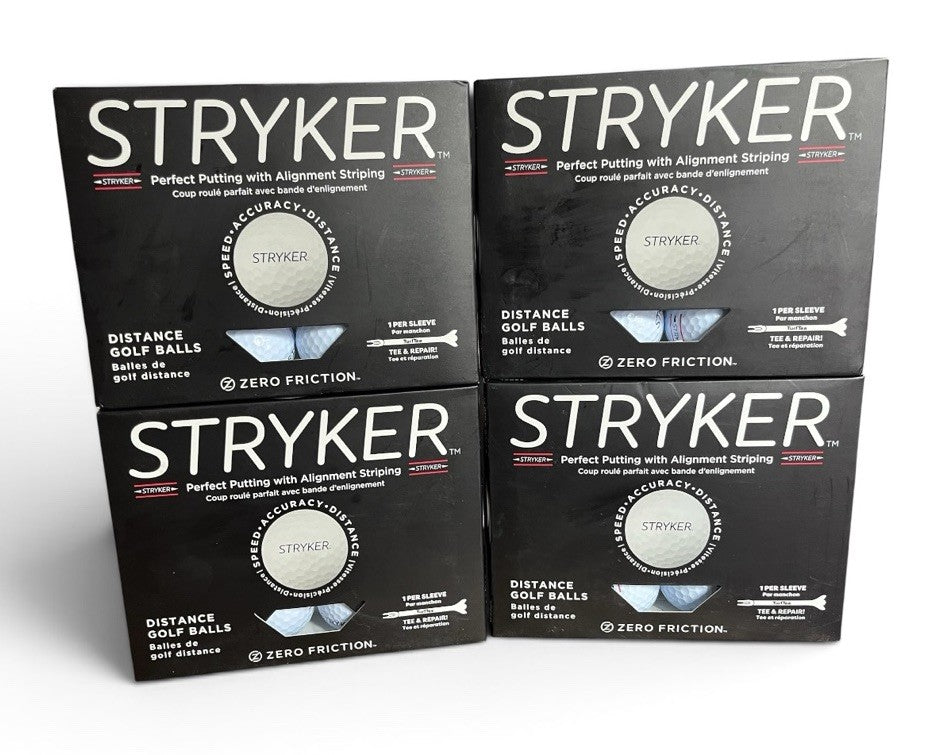 Golf Balls Zero Friction Stryker 48 White Turftee 4 Dozen New Sealed
