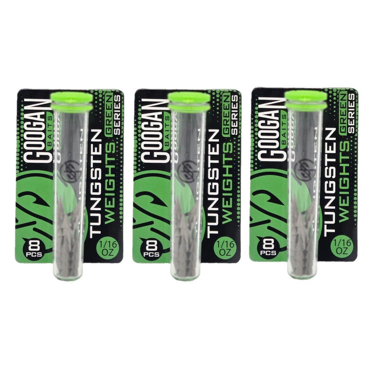 Finesse Tungsten Nail Weights for Soft Plastic Fishing - Lot of 3