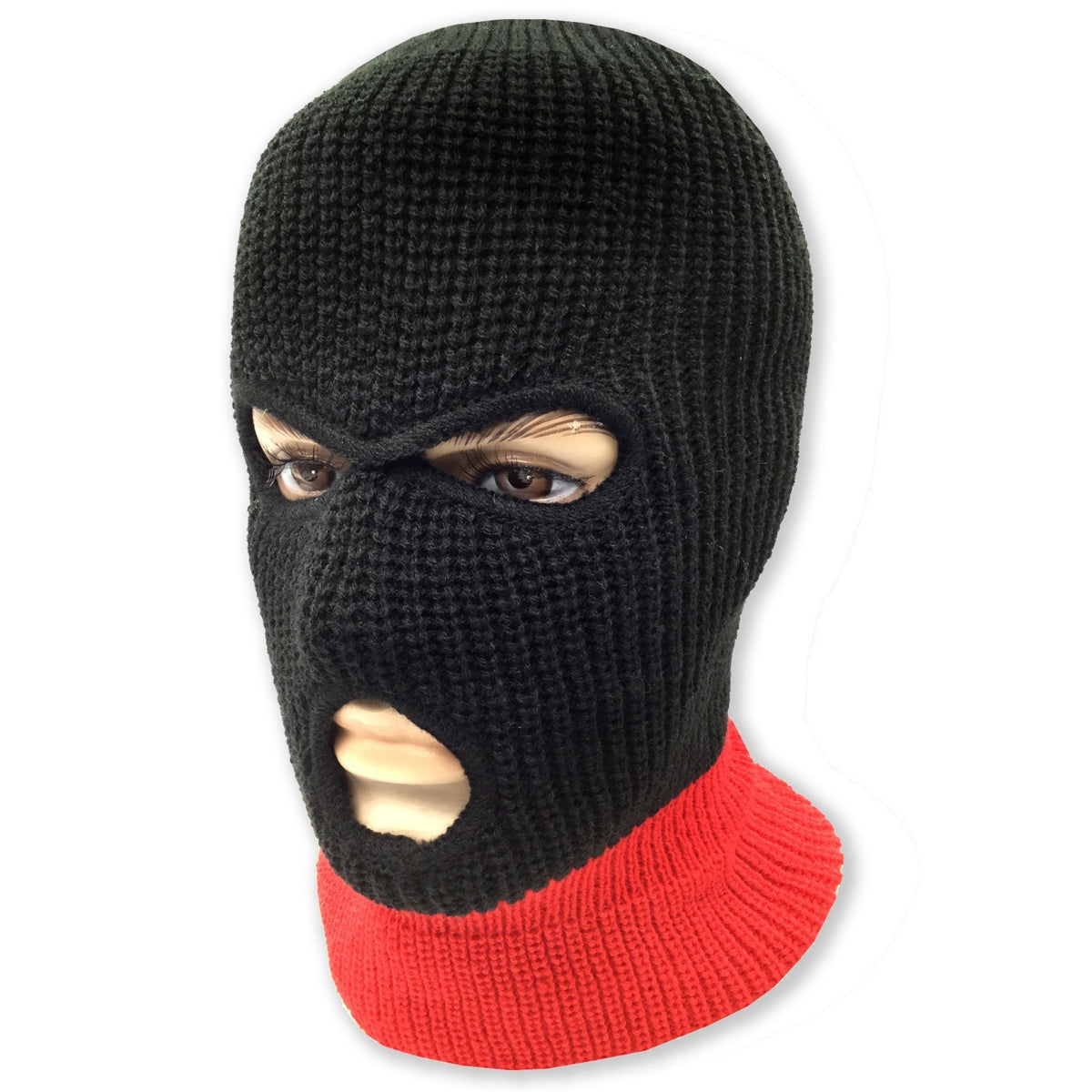 Full Face Ski Mask Winter Balaclava Hat Tactical 3 Hole Knitted Mask