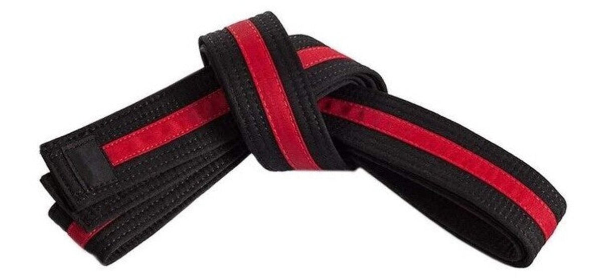 Martial Arts Double Wrap Belt for Karate, Taekwondo, Judo - Black, Multiple Sizes