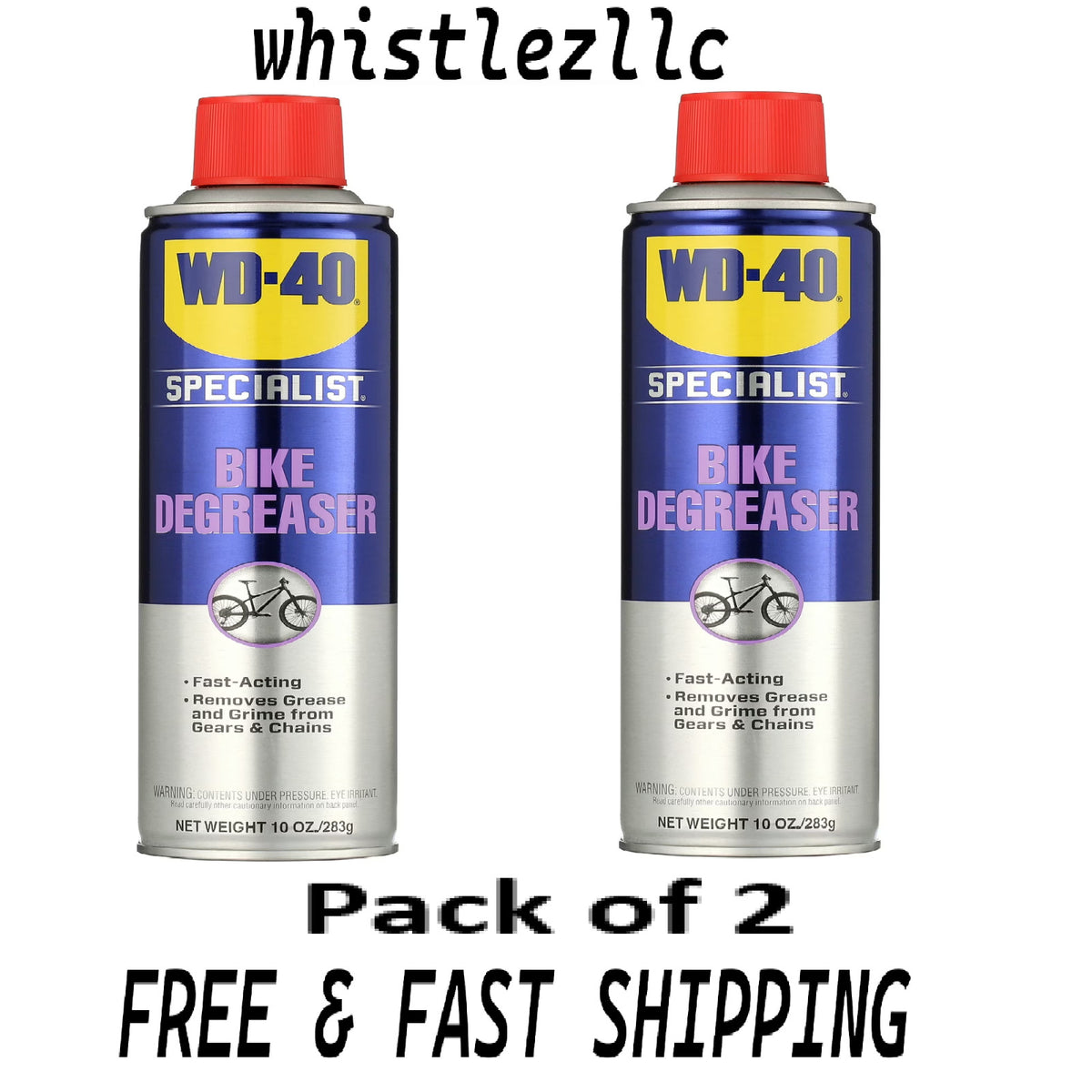 Bike Chain & Gear Degreaser Spray - Fast Acting 10oz, Pack of 2