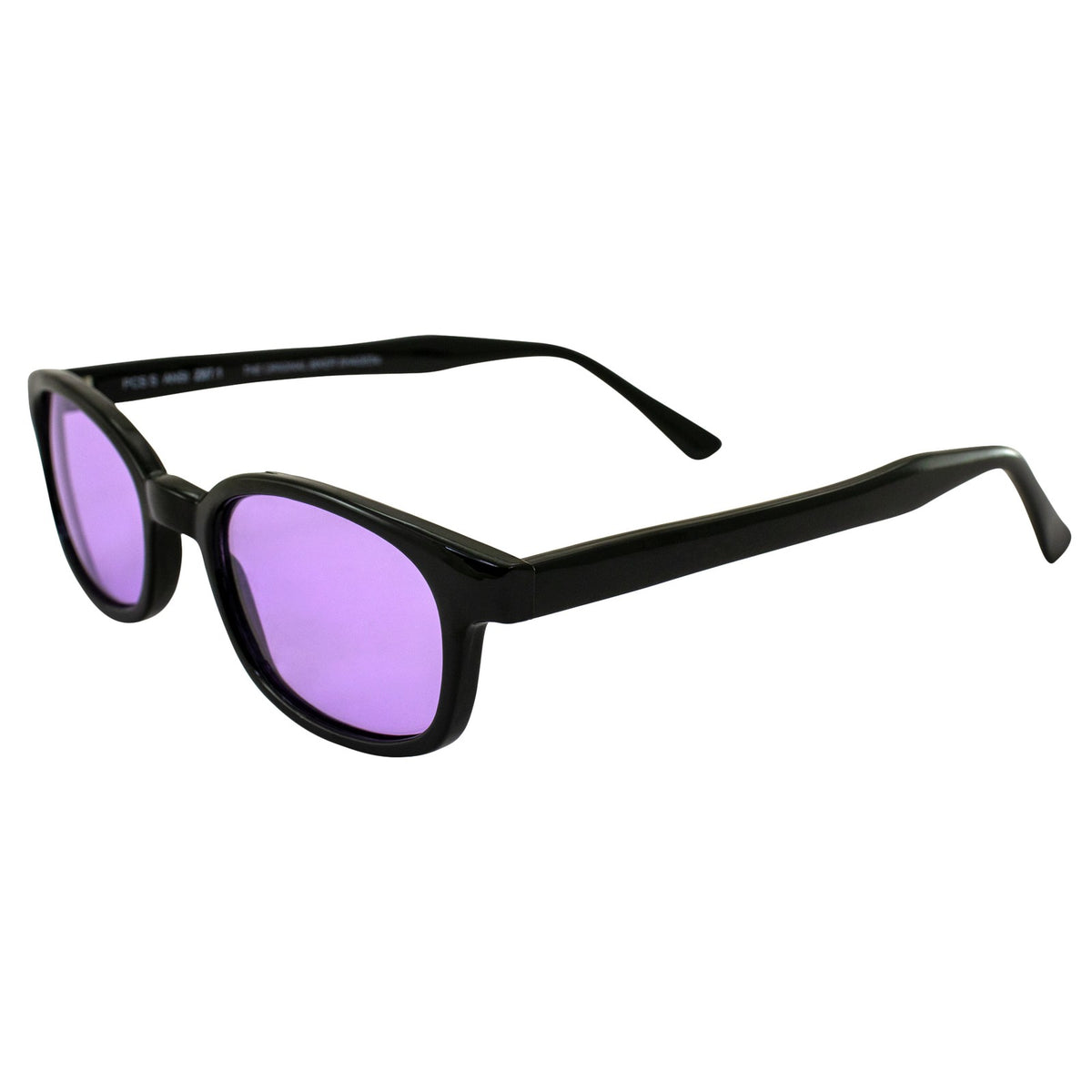 Purple Motorcycle Sunglasses with Pouch - Larger Fit for Bikers
