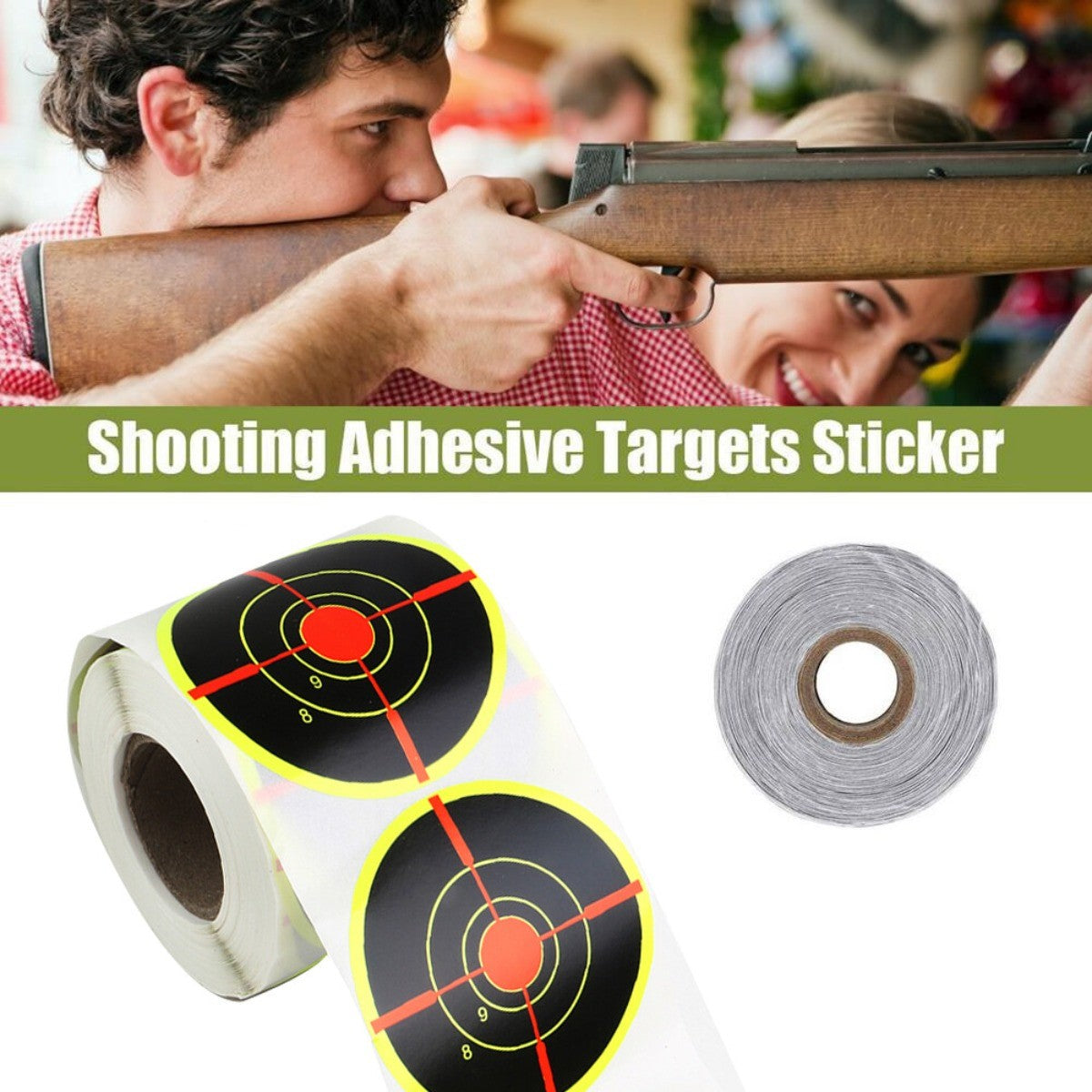 250Pcs Fluorescent Shooting Target Stickers Self-Adhesive Paper for Range Practice