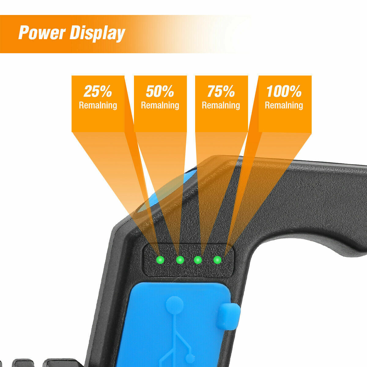 Rechargeable Handheld Searchlight Flashlight with 500m Beam, Waterproof, USB Charging