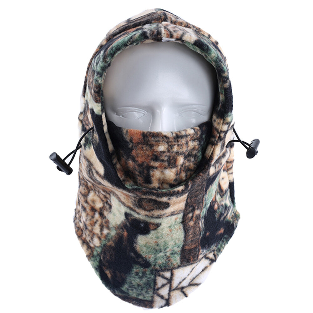 Unisex Winter Balaclava Face Mask with Camo Pattern - Windproof Fleece Hat Hood for Hunting & Skiing