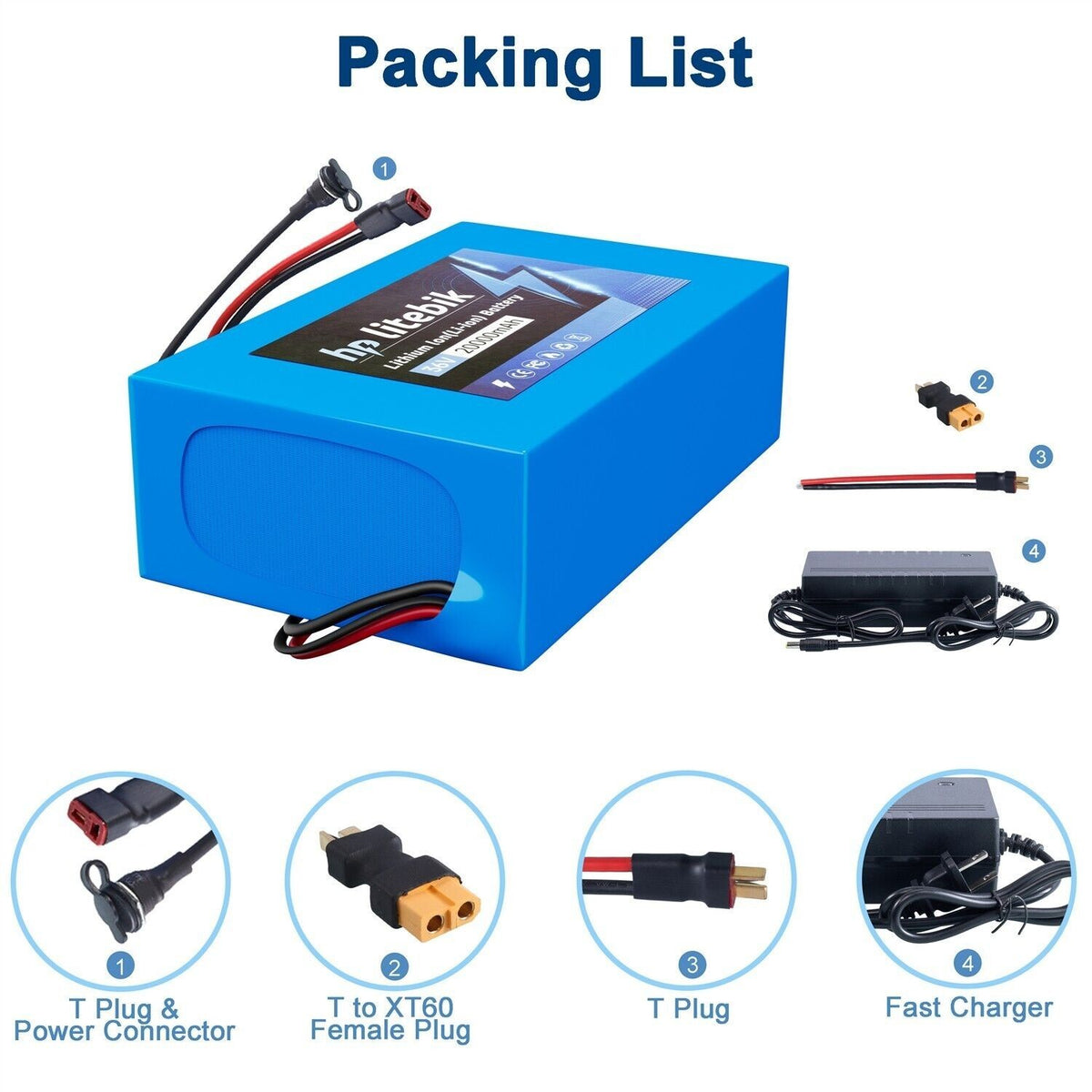 Electric Bike Battery 36V-72V for E-Scooter & Bicycle UL 2271 Certified