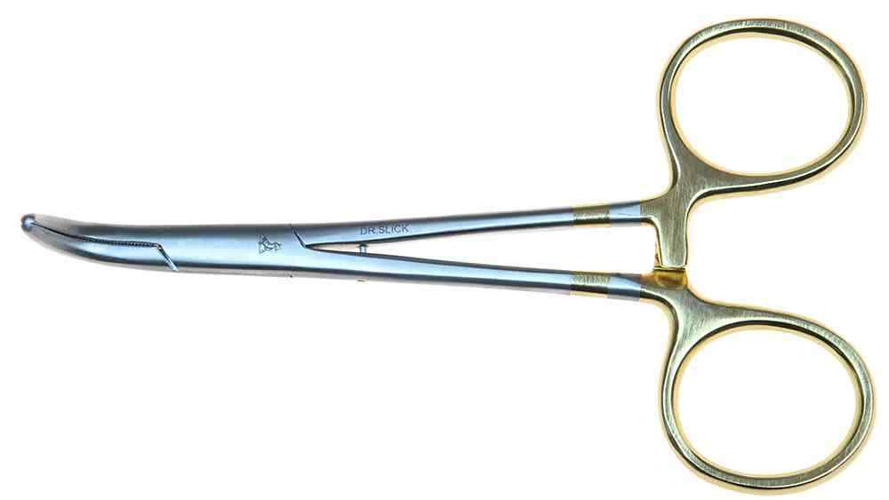 Stainless Steel Clamp Forceps with Gold Handles for Fly Fishing - CC5G