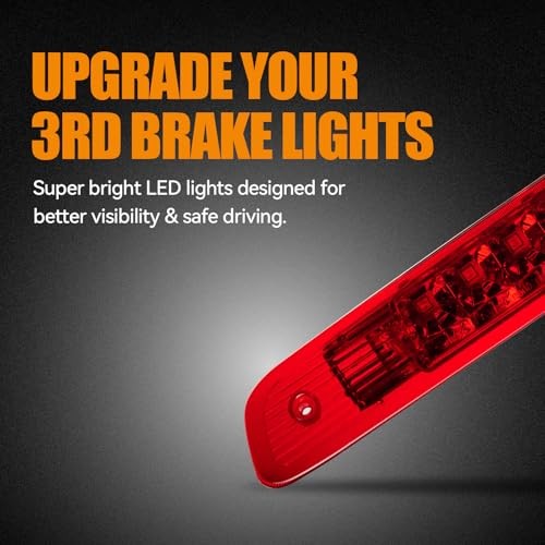 LED Third Brake Light for Toyota Highlander 2001-2003 - Waterproof High Mount Rear Lamp