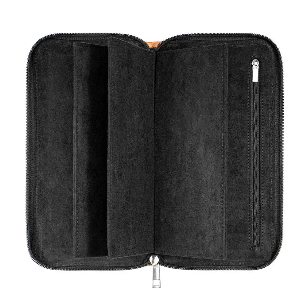 PU Leather Golf Glove Holder Wallet with Zipper Storage Bag - Organizer for Golf Accessories