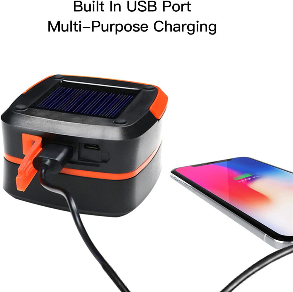 Rechargeable Solar LED Camping Lantern & Tent Light with USB & SOS Modes