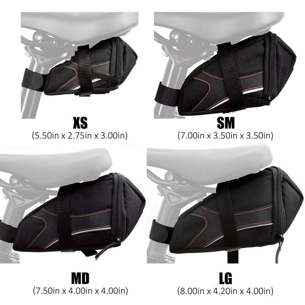 Bike Saddle Bag Rear Water-Resistant Storage Pouch - Medium Capacity