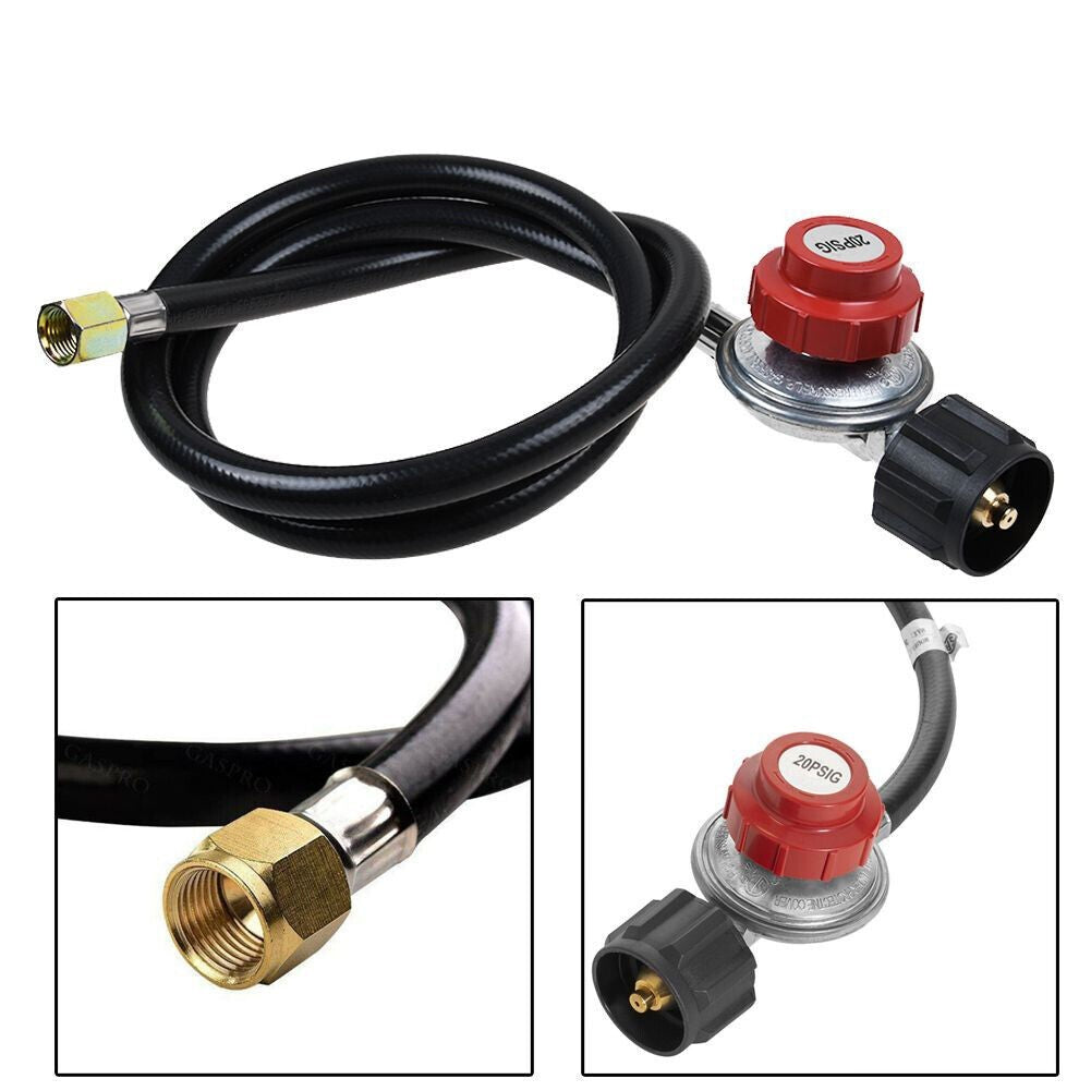 Outdoor Portable Propane Camp Stove with Adjustable Flame and Gas Hose