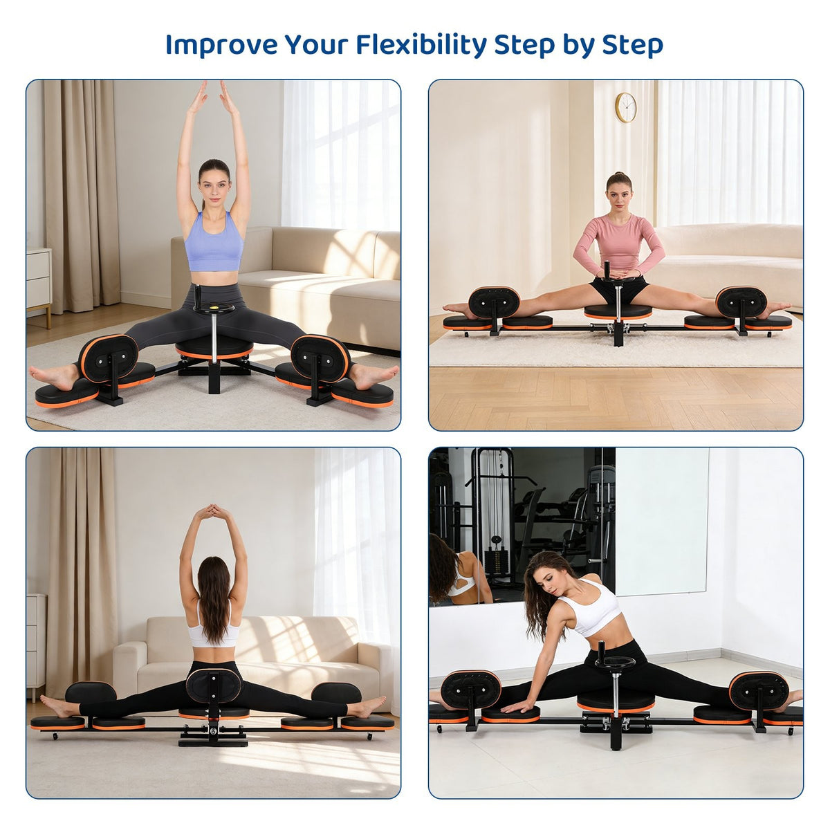 Adjustable Leg Stretch Machine for Flexibility and Gym Training