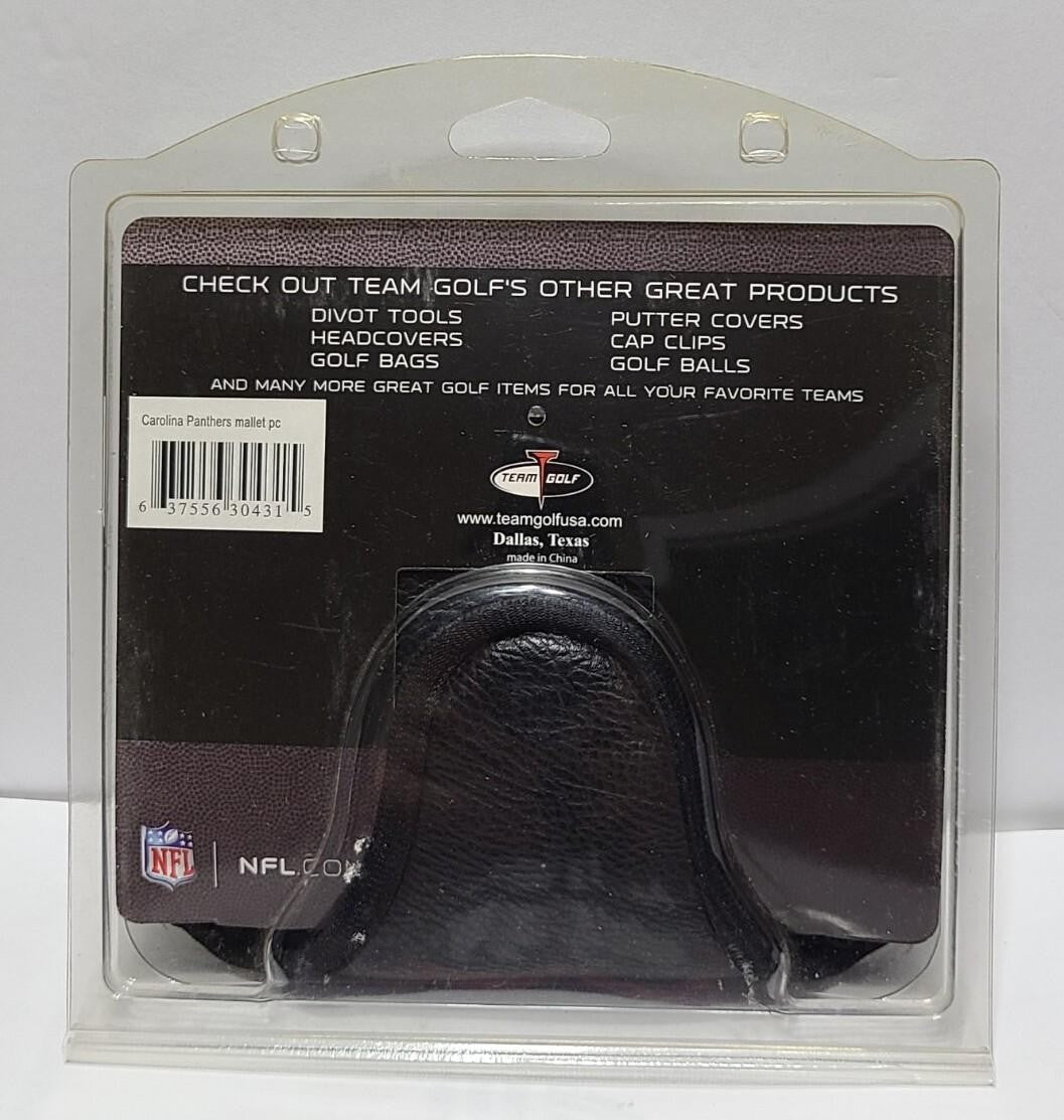 Officially Licensed Carolina Panthers Mallet Putter Cover Black