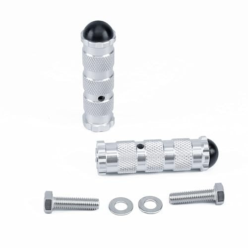 Universal 8mm Motorcycle Foot Pegs with Bolts - Anti-Slip Aluminum Pedals