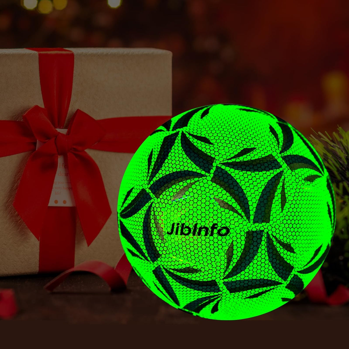 Glow in The Dark Size 4 Soccer Ball - Light Up Luminous Soccer Ball for Indoor & Outdoor Play