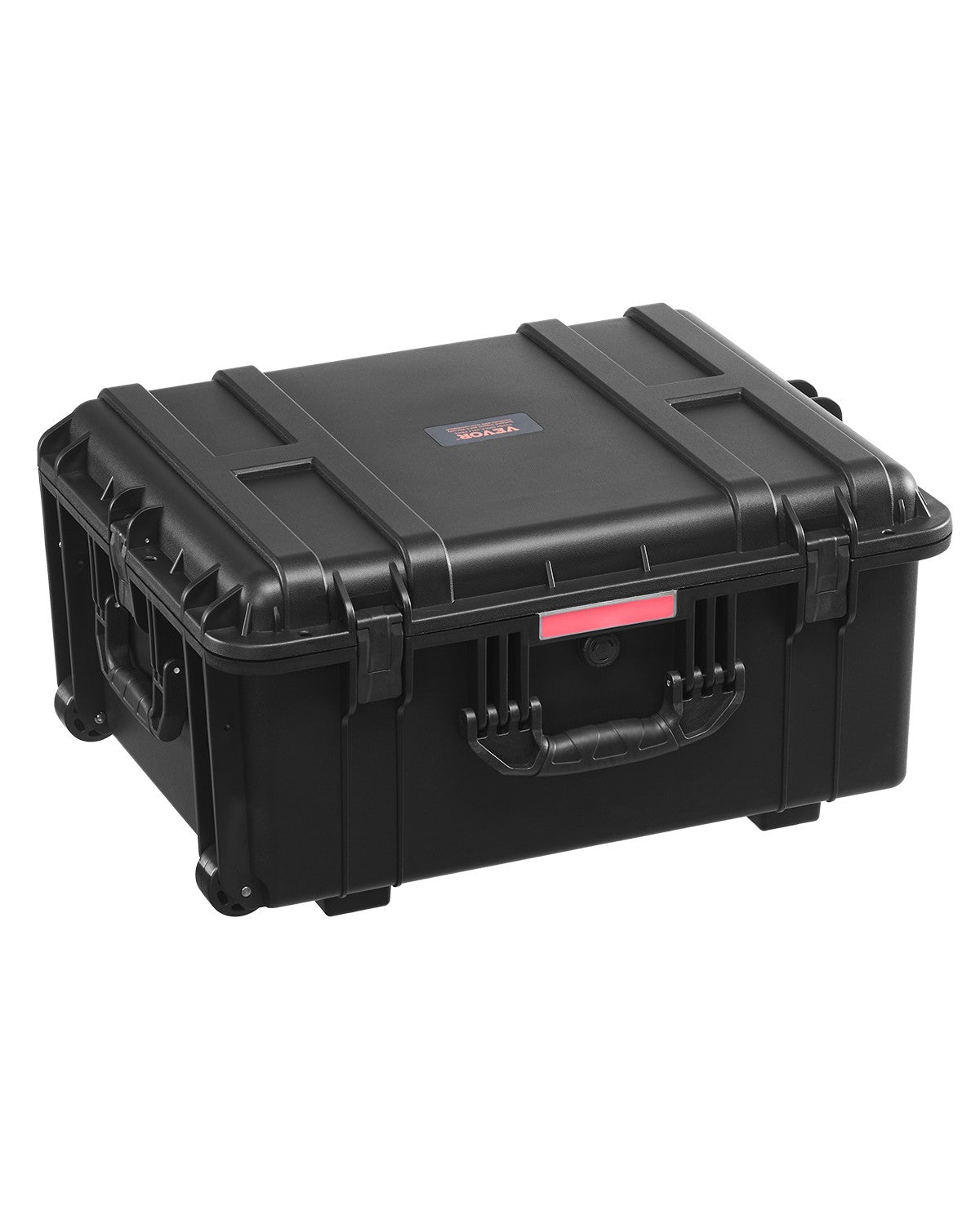 Weatherproof Hard Case with Wheels & Retractable Handle - 3.5 Cu.ft Black