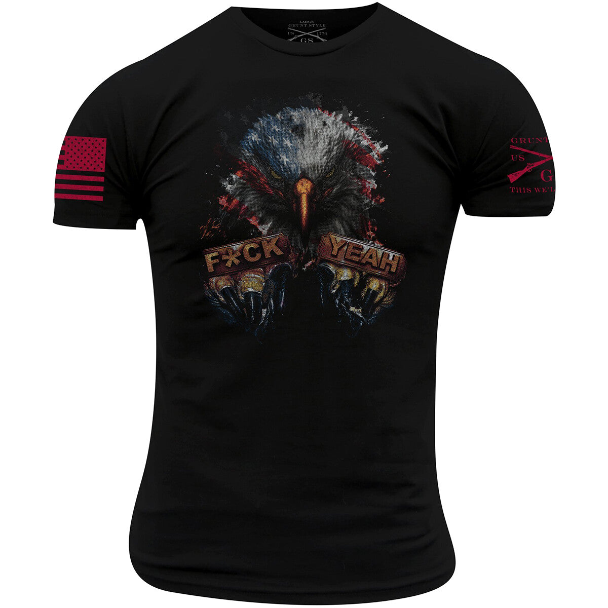 Men's Graphic T-Shirt - Eagle Fck Yeah, Black