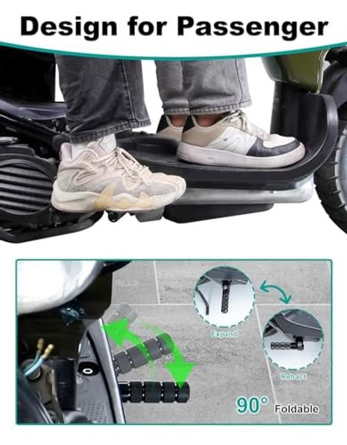 Rear Passenger Foot Pegs for Ruckus Zoomer NPS50 2003-2024 Aluminum Foldable Bike Accessories