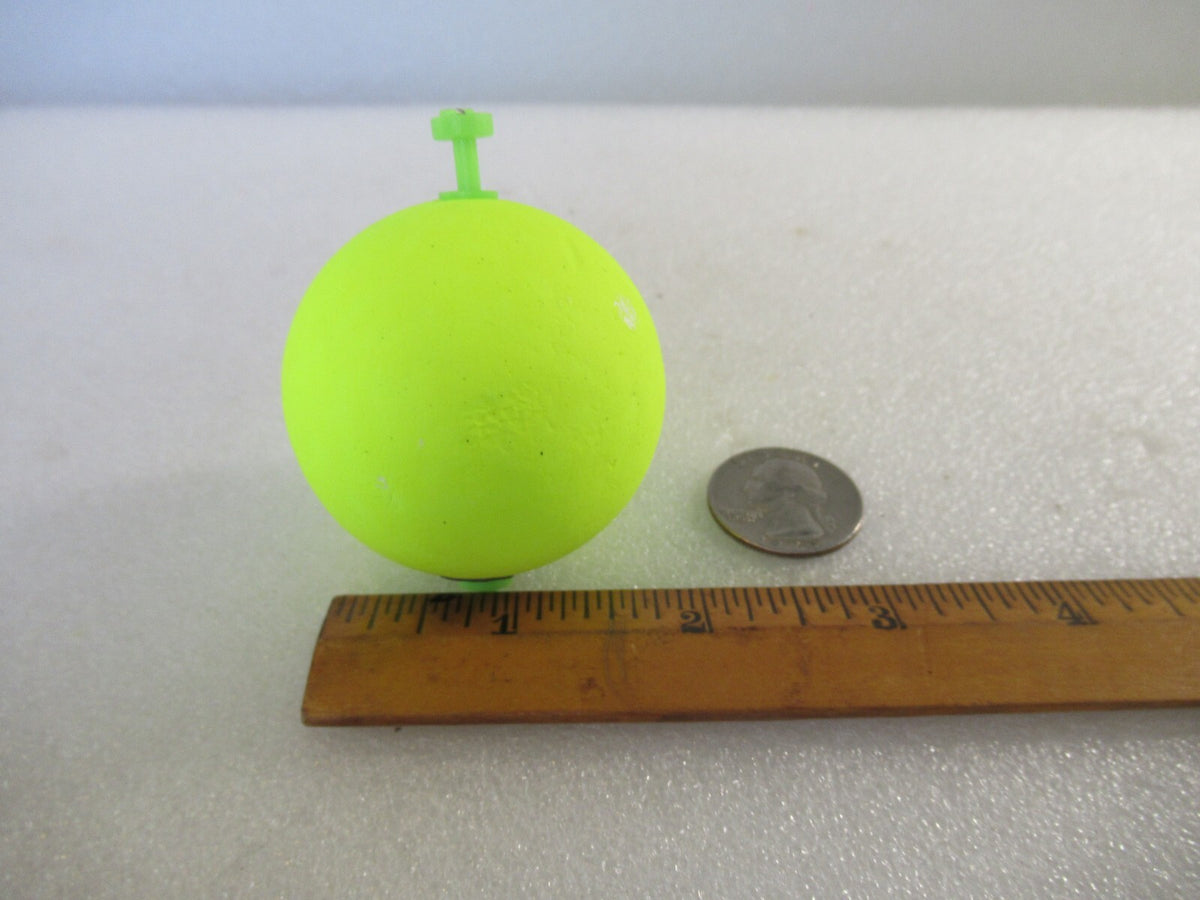 50 Large 2-Inch Fishing Floats Round Foam Ball Bobbers with Snap-On Weights