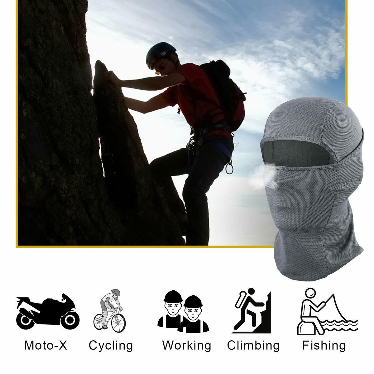Full Face Mask UV Protection Balaclava for Ski Snowboard Outdoor Sports Men Women