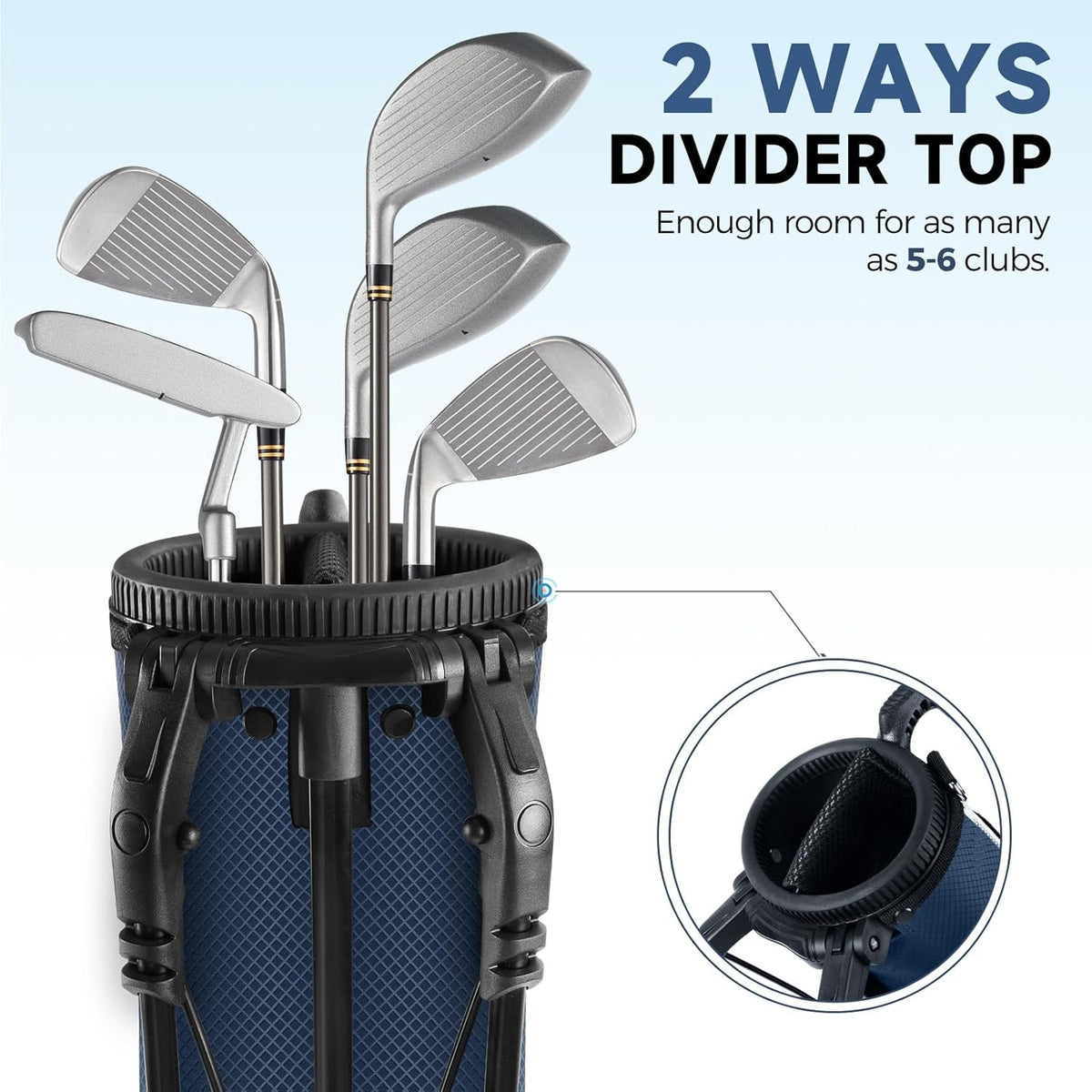 Lightweight Golf Stand Bag for Driving Range and Par 3 Courses