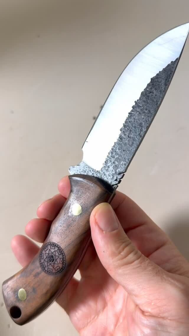 Condor Kinich Fixed Blade Knife with Walnut Handle & Leather Sheath 8.35"