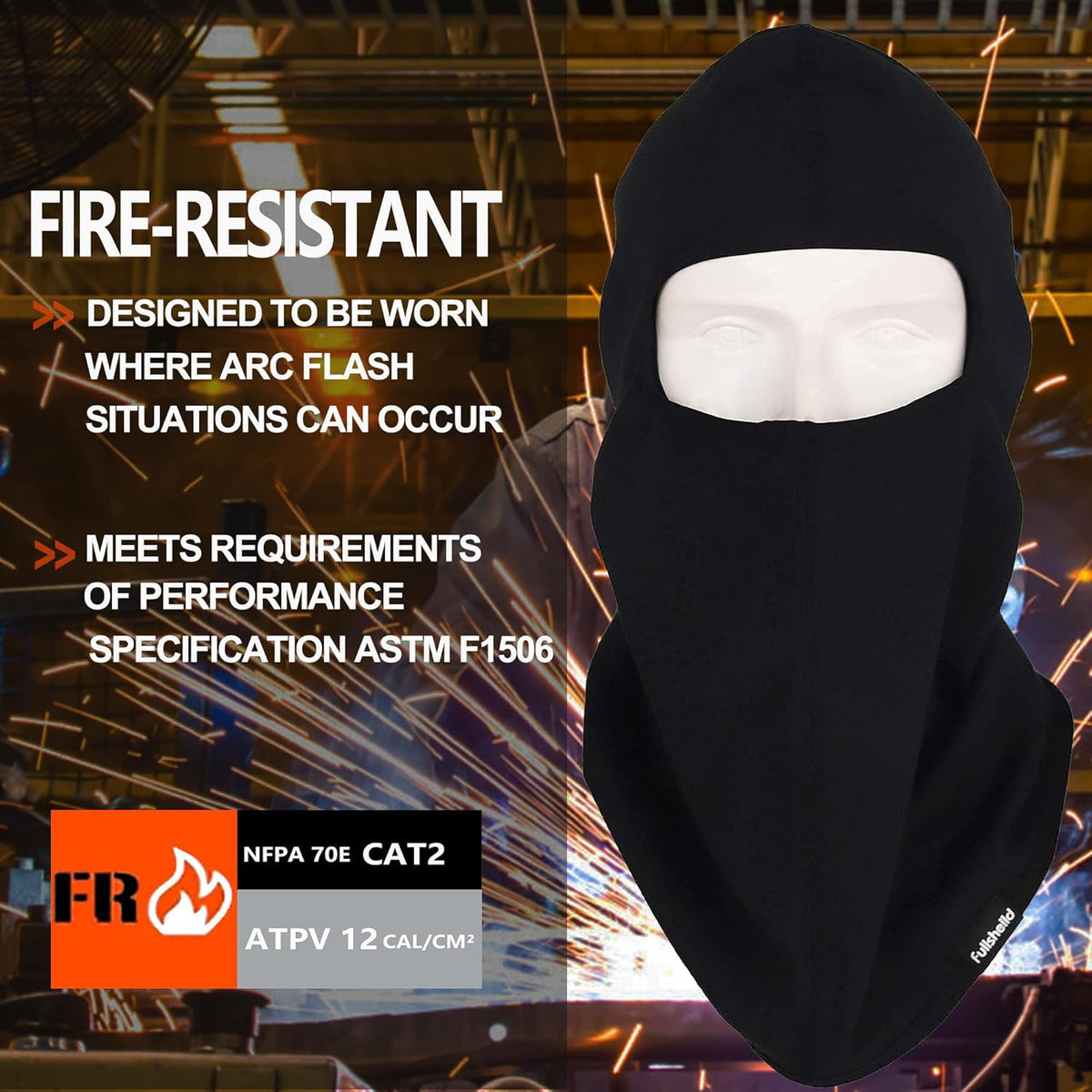 Flame Resistant Balaclava Face Mask for Men and Women FR Safety Gear