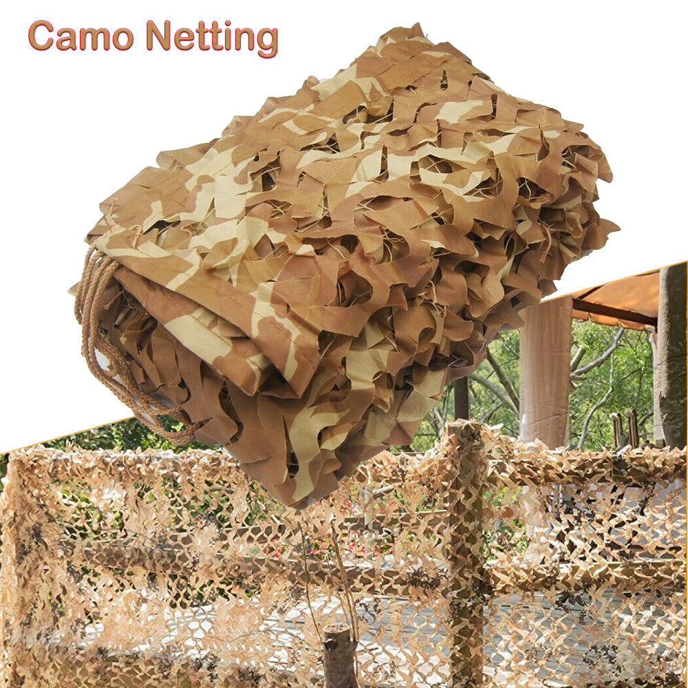 Military Woodland Camouflage Netting - Cuttable Outdoor Camo Net for Hunting Camping