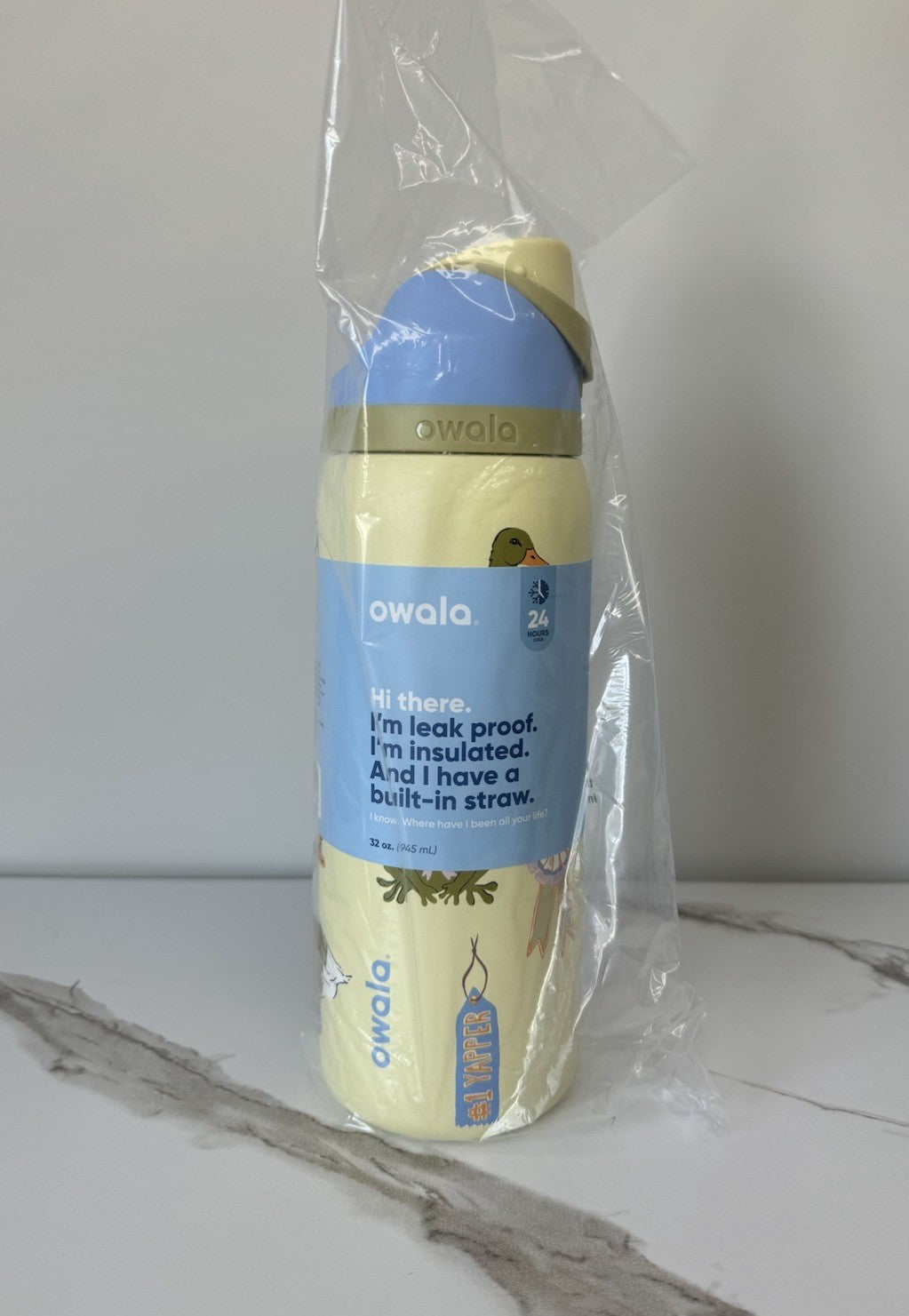 32oz Water Bottle with FreeSip Spout - Party Animals Design, Owala