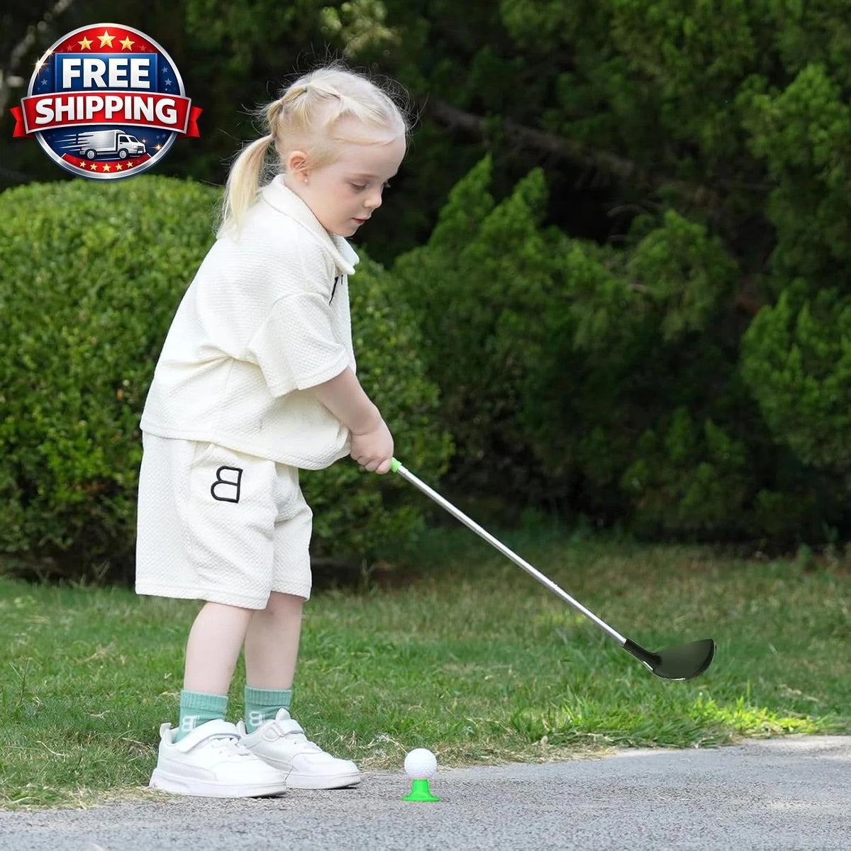 Kids Golf Clubs Set with Practice Balls & Putting Cups - Toddler Golf Toy