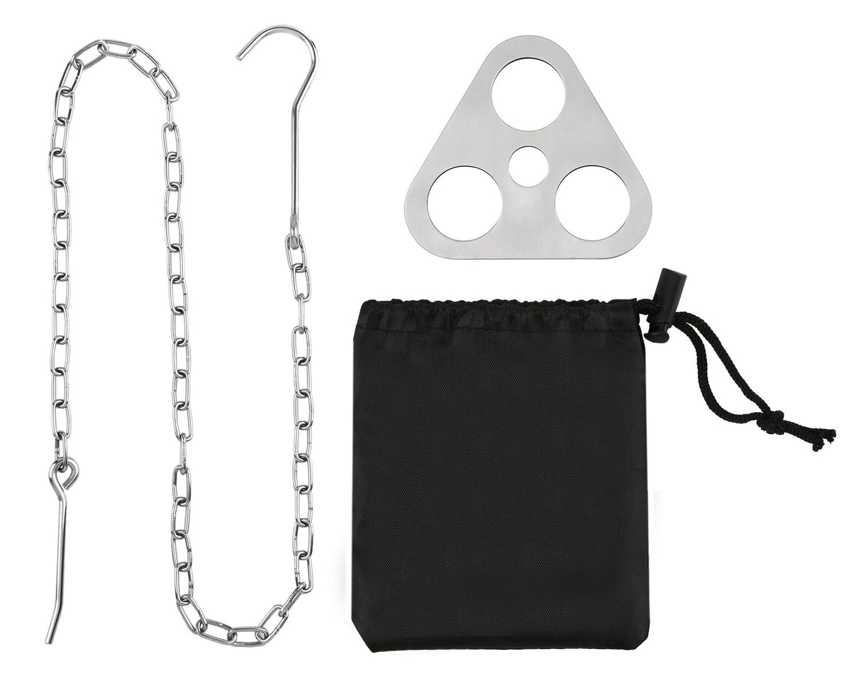 Stainless Steel Campfire Tripod Plate for Outdoor Cooking and Camping