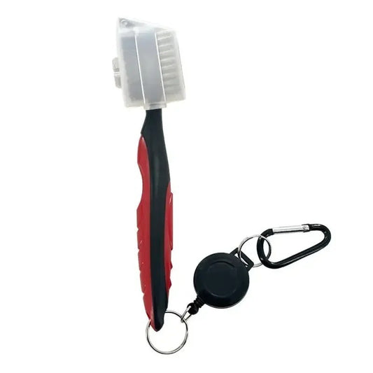 Golf Club Groove Cleaner Brush Kit with Retractable Cord and Spike
