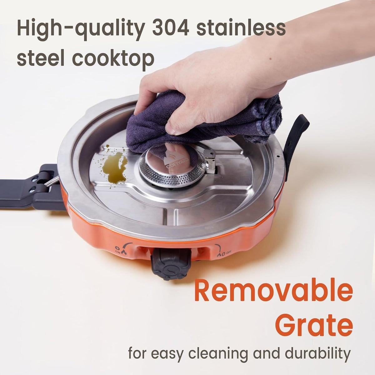 Portable 2 Burner Propane Camping Stove with 20,000 BTU Foldable Design