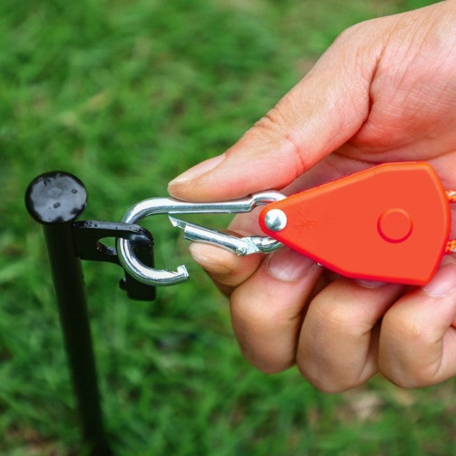 Reflective Camping Tent Ropes Tie Down Fasteners with Buckles - 6 Pack