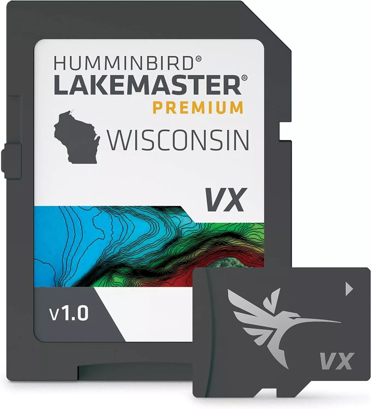 Humminbird LakeMaster VX Premium Map Card for APEX SOLIX HELIX - Regional Coverage