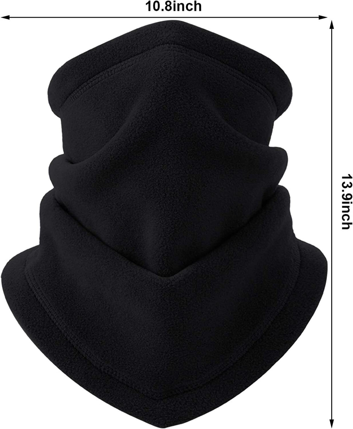 Fleece Neck Warmer Gaiter Winter Balaclava Ski Mask with Adjustable Strap