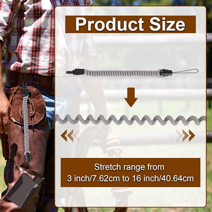 2 Pcs Rangefinder Tether Cord, Detachable Hunting Lanyard Adjustable Stretch
