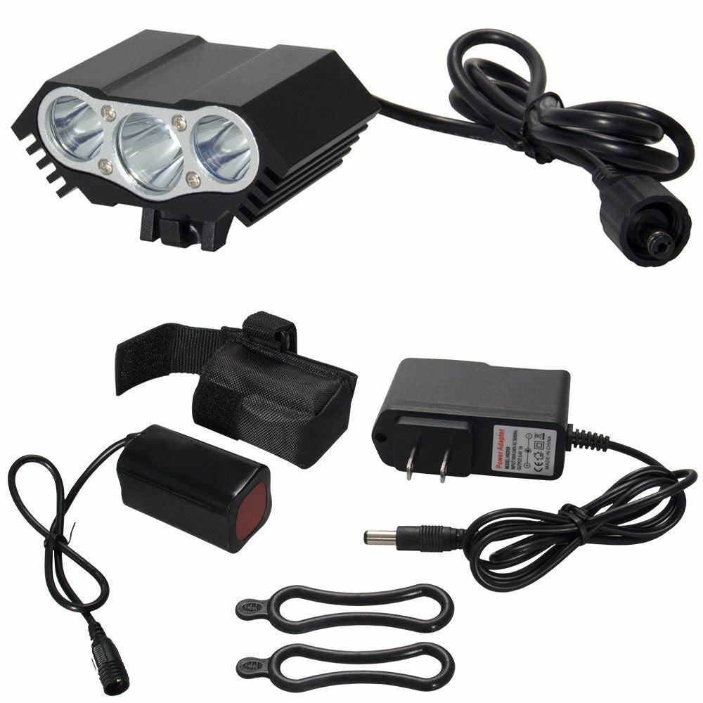 LED Bicycle Headlight Set 1500 Lumens Waterproof Head Lamp Torch for Cycling