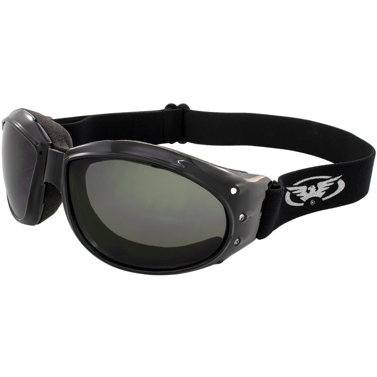 Motorcycle Goggles Smoke Lens Anti-Fog Shatterproof Safety Gear
