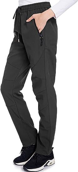 Women's Waterproof Snow Ski Pants with Fleece Lining - Windproof & Warm Outdoor Hiking Trousers