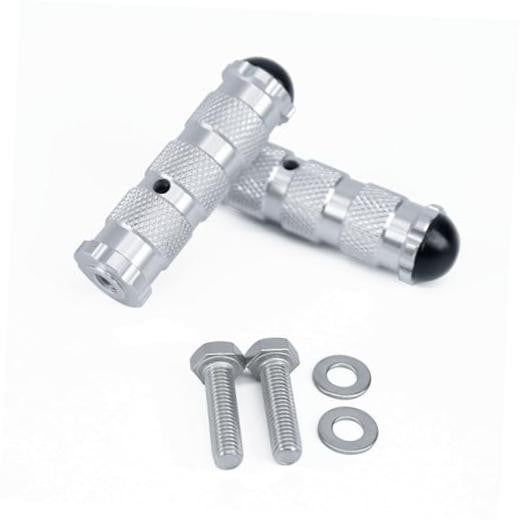Universal 8mm Motorcycle Foot Pegs with Bolts - Anti-Slip Aluminum Pedals