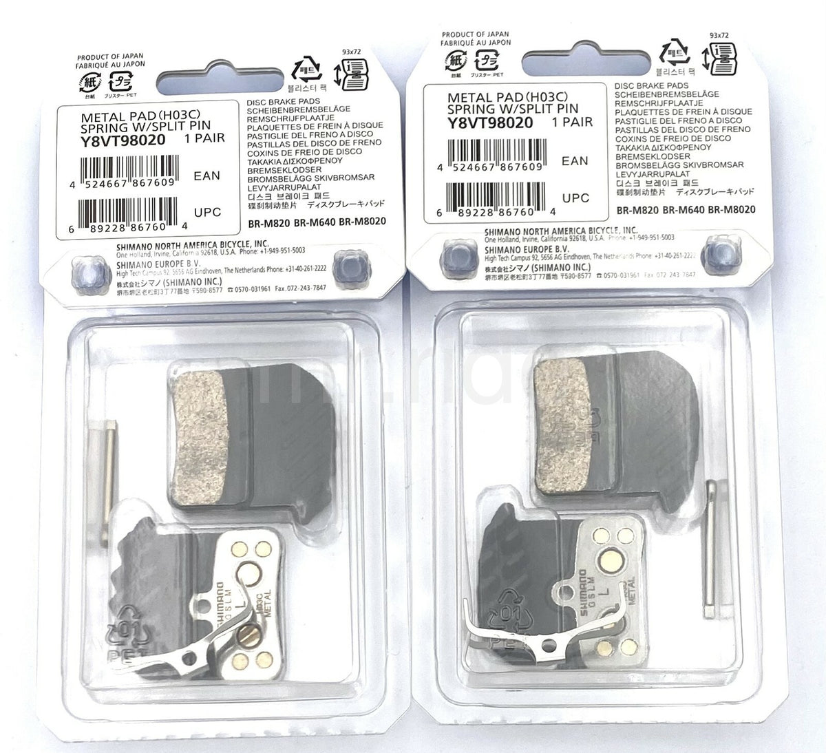 Shimano Saint ZEE Metal 4-Piston Bike Disc Brake Pads Set - Y8VT98020