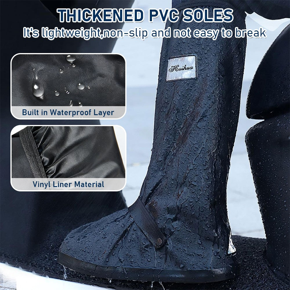 All-Season Waterproof Shoe Covers - Reusable Rubber Rain Boot Protectors