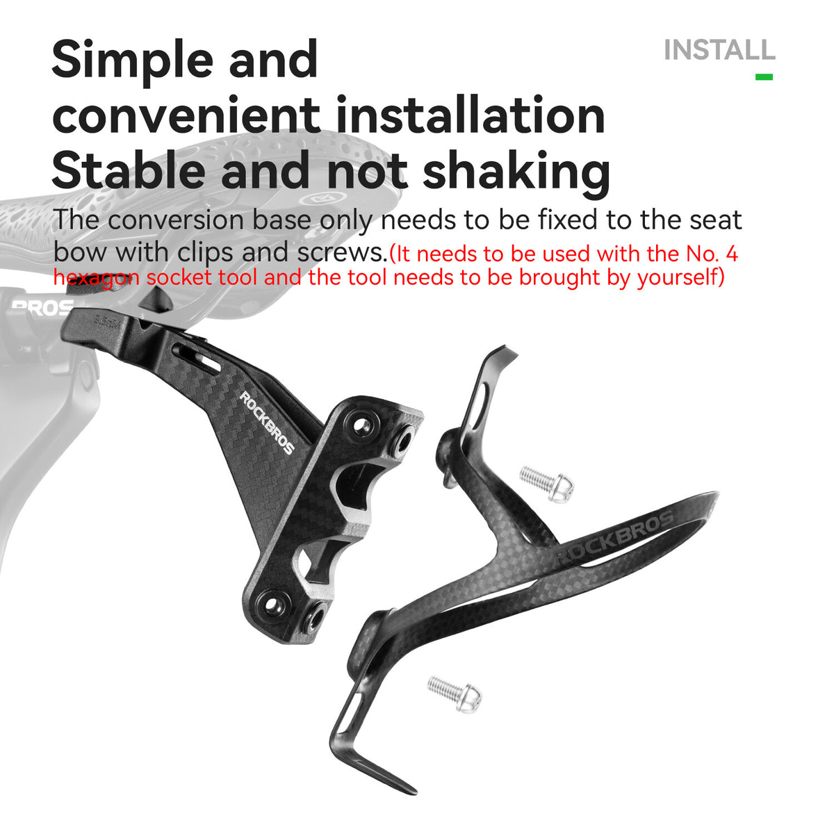 Bicycle Water Bottle Rack Dual Mount MTB Road Bike Saddle Support Lightweight