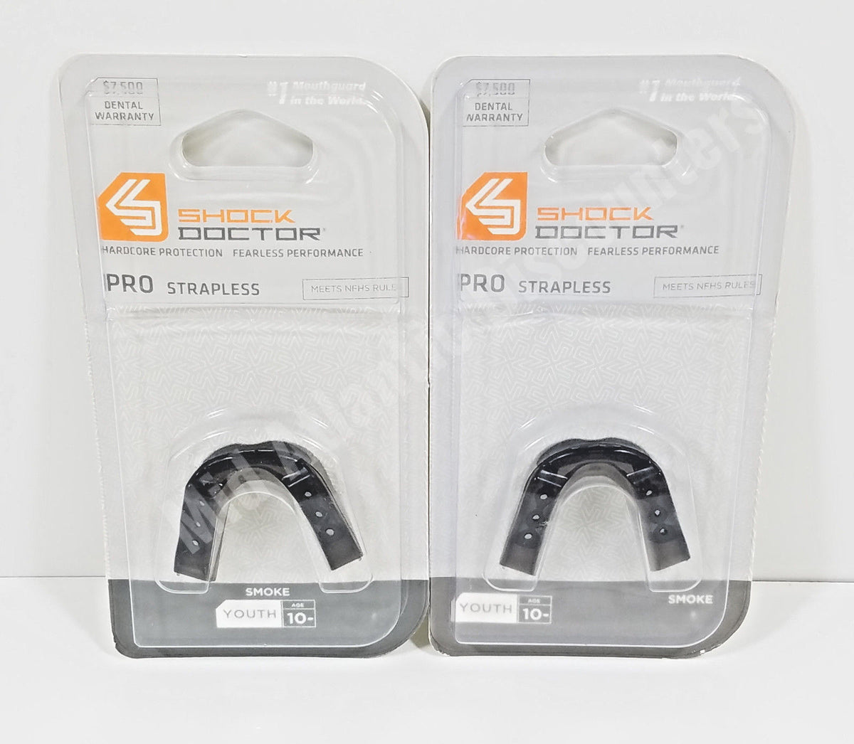 Youth Strapless Sports Mouthguard Latex-Free Smoke