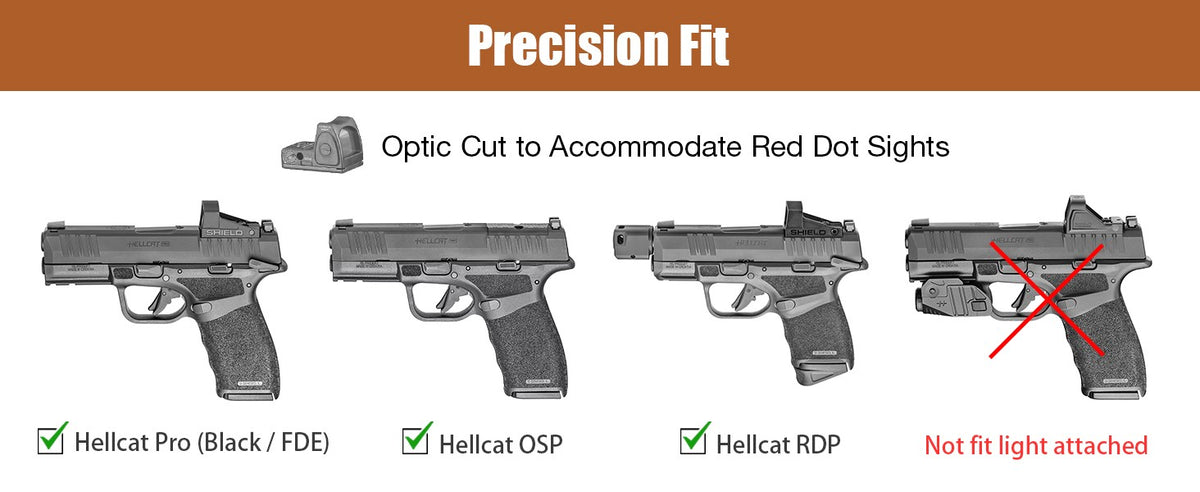 OWB Holster for Springfield Hellcat Pro & RDP - Optic-Ready, Adjustable Retention, Right Hand