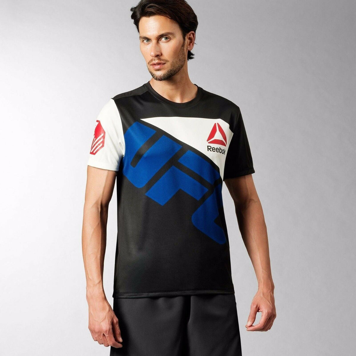 Men's UFC Jersey Reebok Anthony Pettis Style Black Chalk - Multiple Sizes