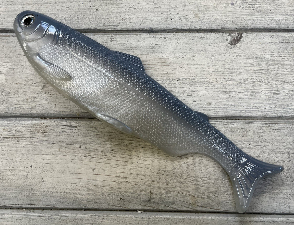 8-Inch Weedless Swimbait Fish Lure Ghost Shad Soft Plastic Bait